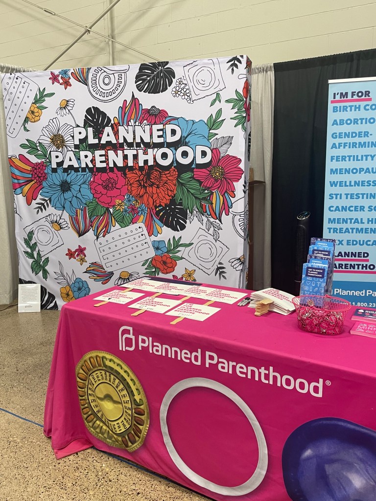 The Planned Parenthood booth at the Minnesota State Fair.